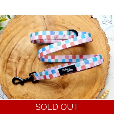 Chunky Check Dog Lead - Reversible